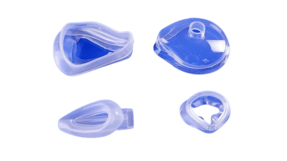 Image showing products made with liquid silicone rubber injection molding. The parts are soft, flexible, and have a smooth surface.