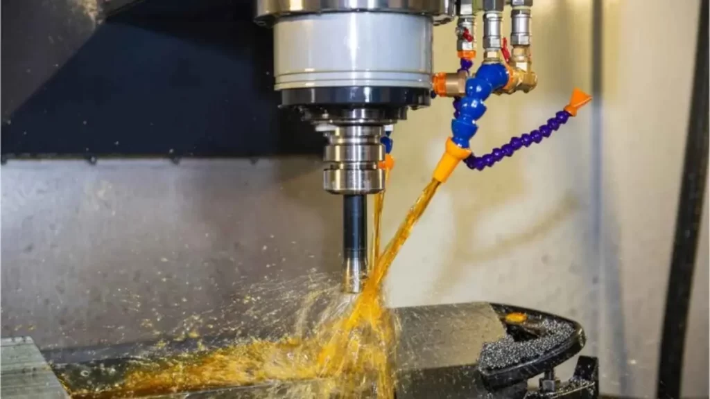 An image showing lubrication applied to a broken tap to assist in its removal. 