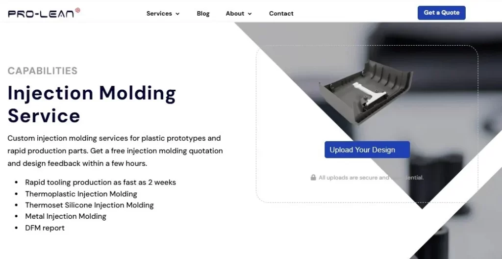 Image highlighting the unique capabilities of Prolean Tech's injection molding services.