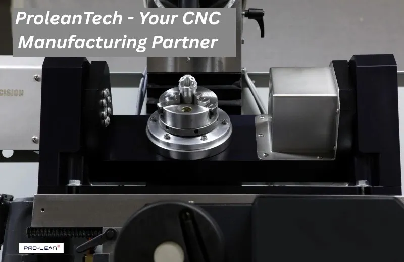 CNC machine holding a complex metal part.