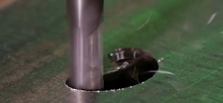 Burr marks after CNC drilling
