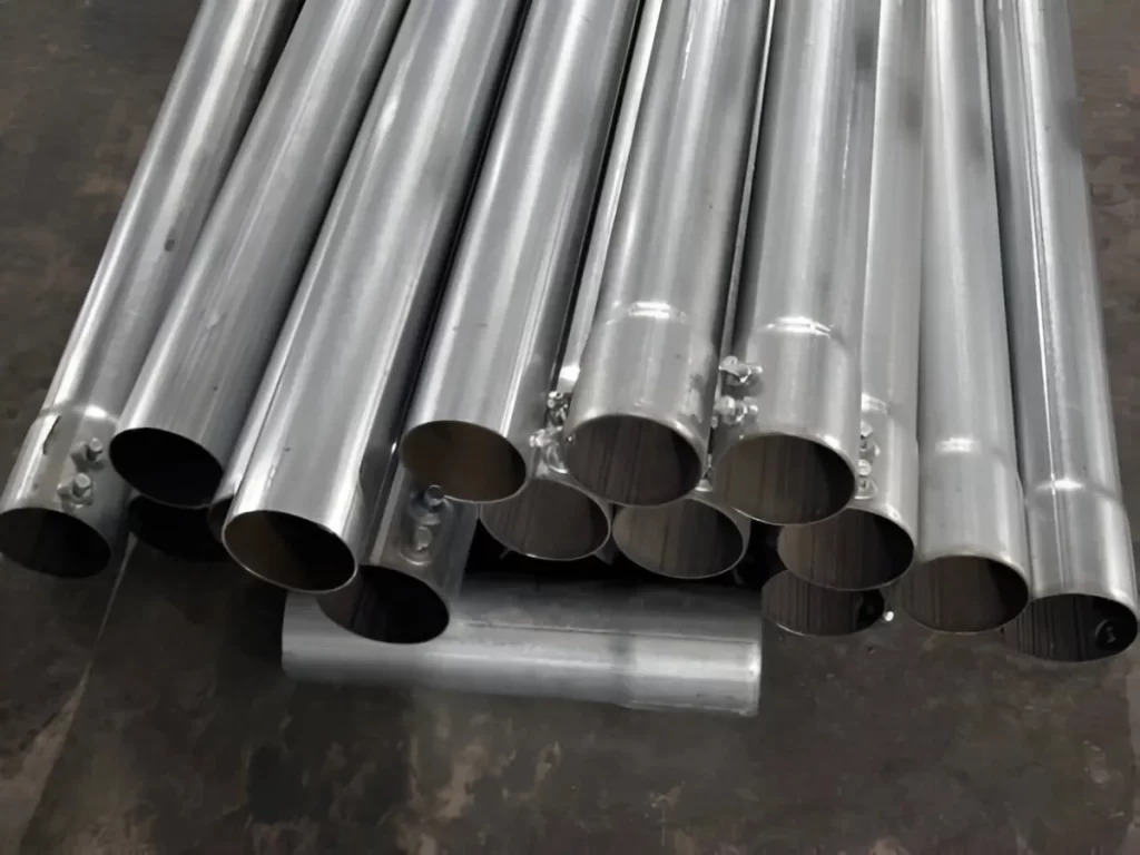 Cold-working tool steel pipes arranged in parallel, showcasing their hollow cylindrical form.