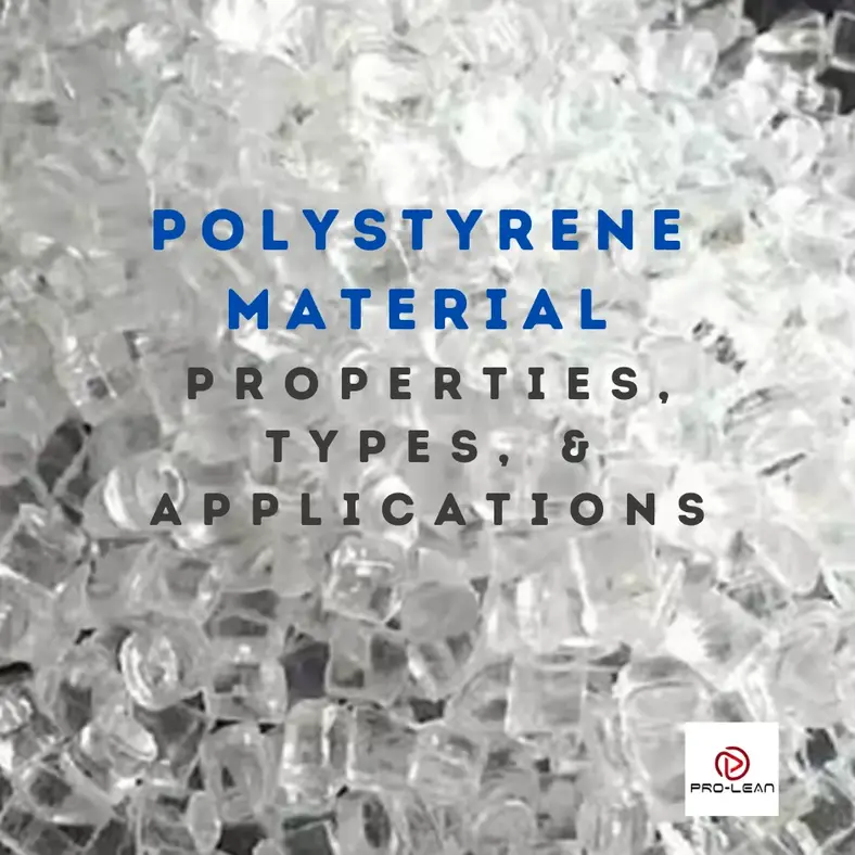 A closeup of colorless pellets of polystyrene material