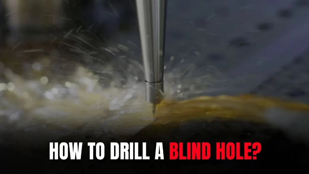 A close-up of a drill bit creating sparks and fluid splash