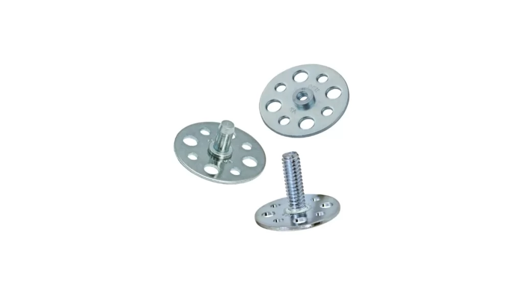 A group of adhesive fasteners neatly displayed on a white background