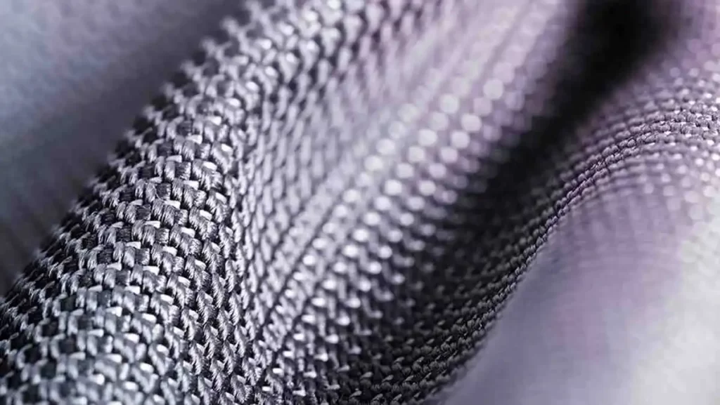 Close-up of tightly woven Nylon with a textured surface