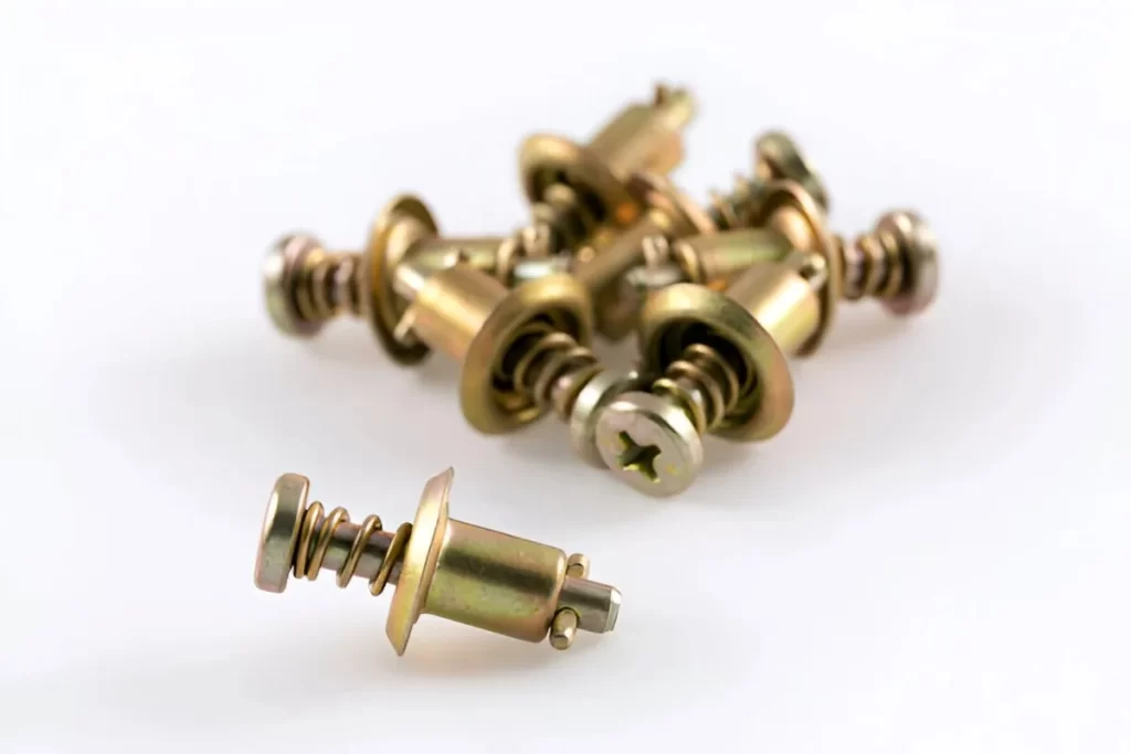 A combination of Turnlock fasteners displayed together.