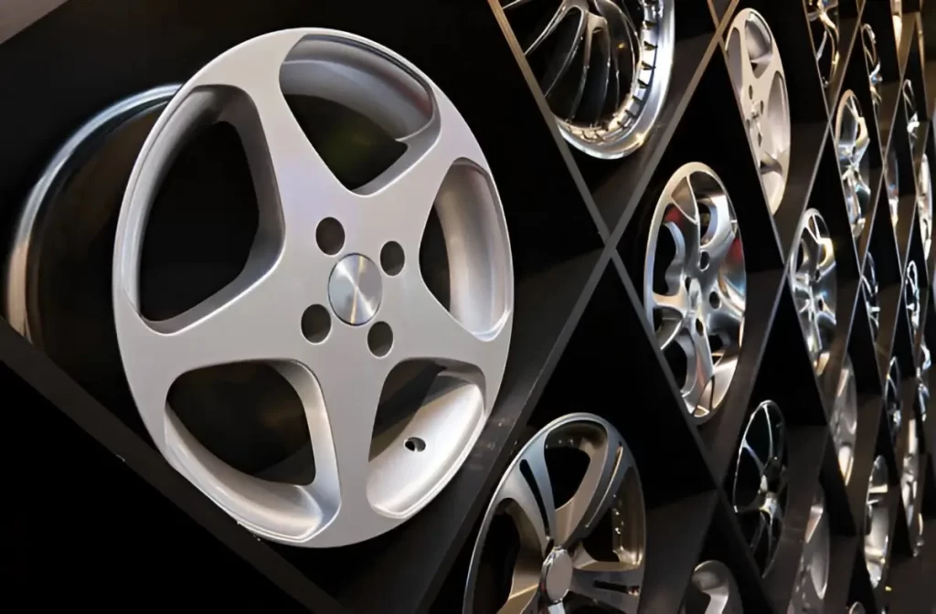 An image showing several aluminum rim frames made from Aluminum 6061, displayed together. 