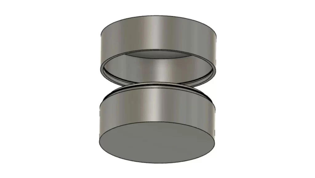 3D model of an annular snap fit.