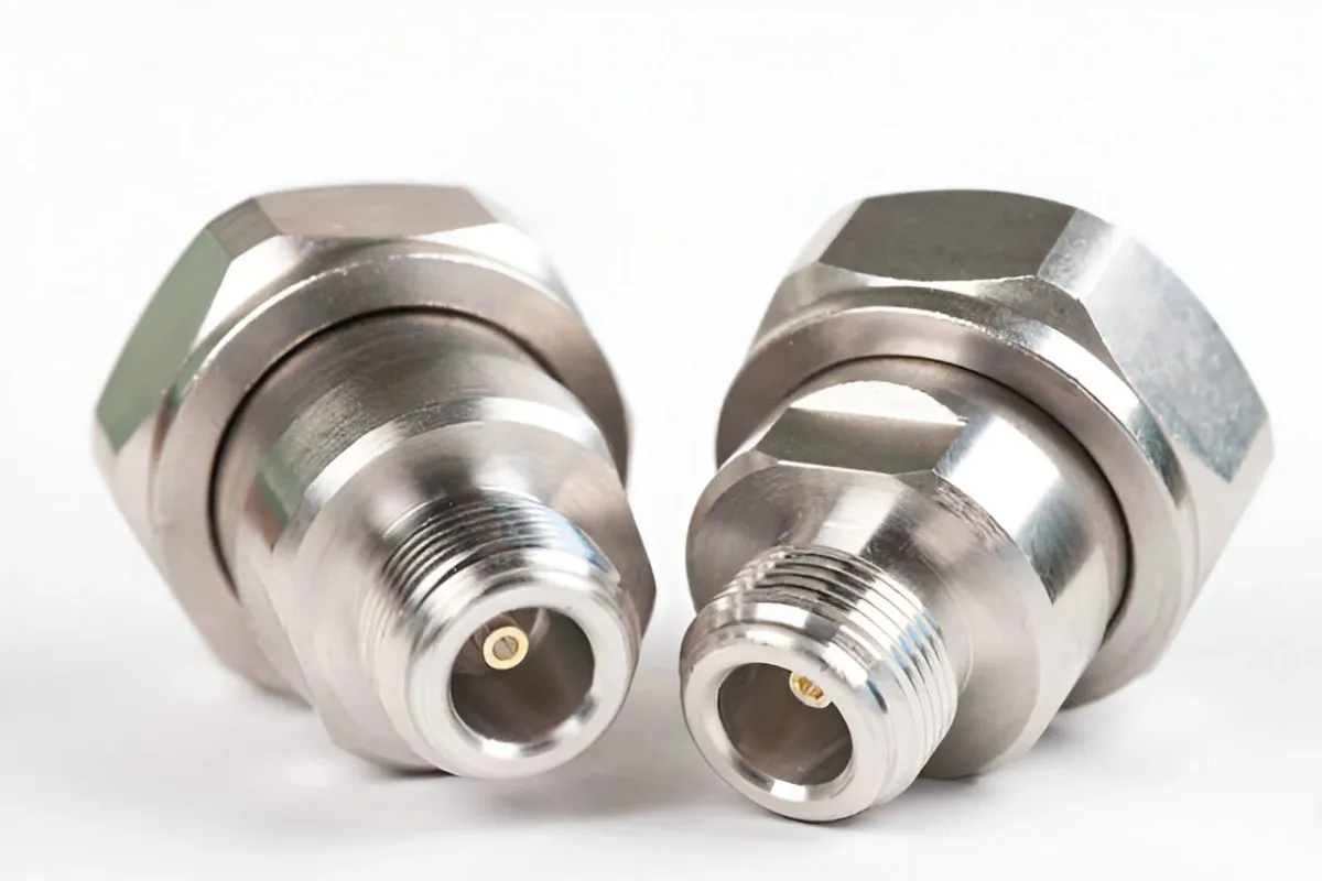 Electrical connectors with a shiny copper-nickel plating, plated for wear and corrosion resistance