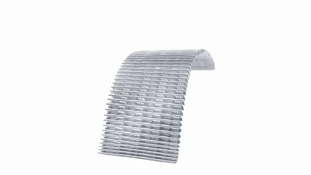 Aluminum sheet with a raised embossed pattern visible on its surface.