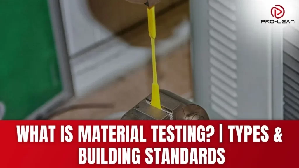 Yellow material sample undergoing strength testing.