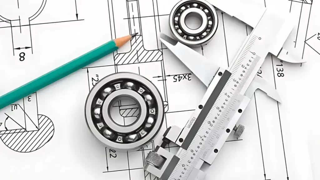 Engineering drawing with measurements for production allowance.