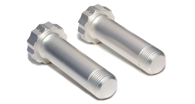 The image shows a pair of silver-plated fasteners displayed side by side.