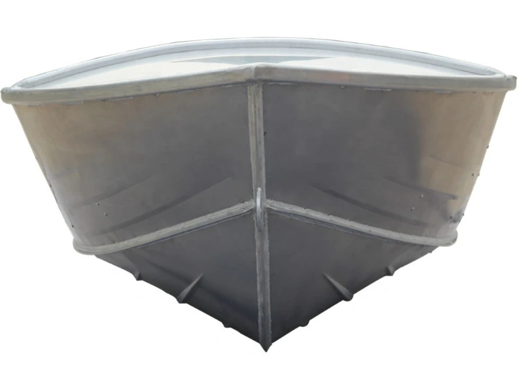 The front view of a boat made of aluminum 5052