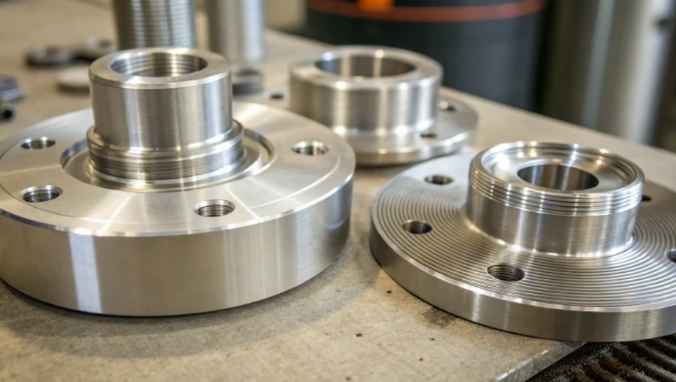 Shiny CNC-machined 6061-T6 parts