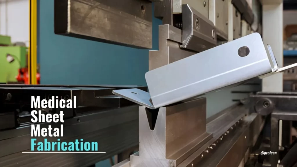 Feature image with text overlay reading ‘Medical Sheet Metal Fabrication’ with relevant background image.