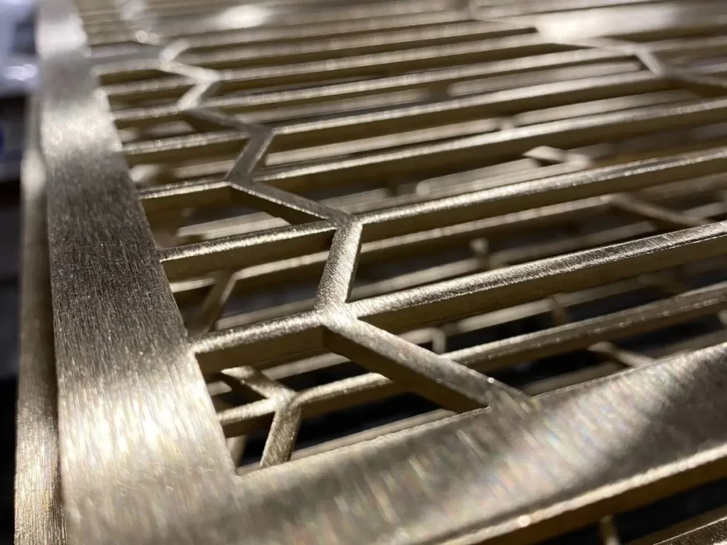 A large golden brass sheet