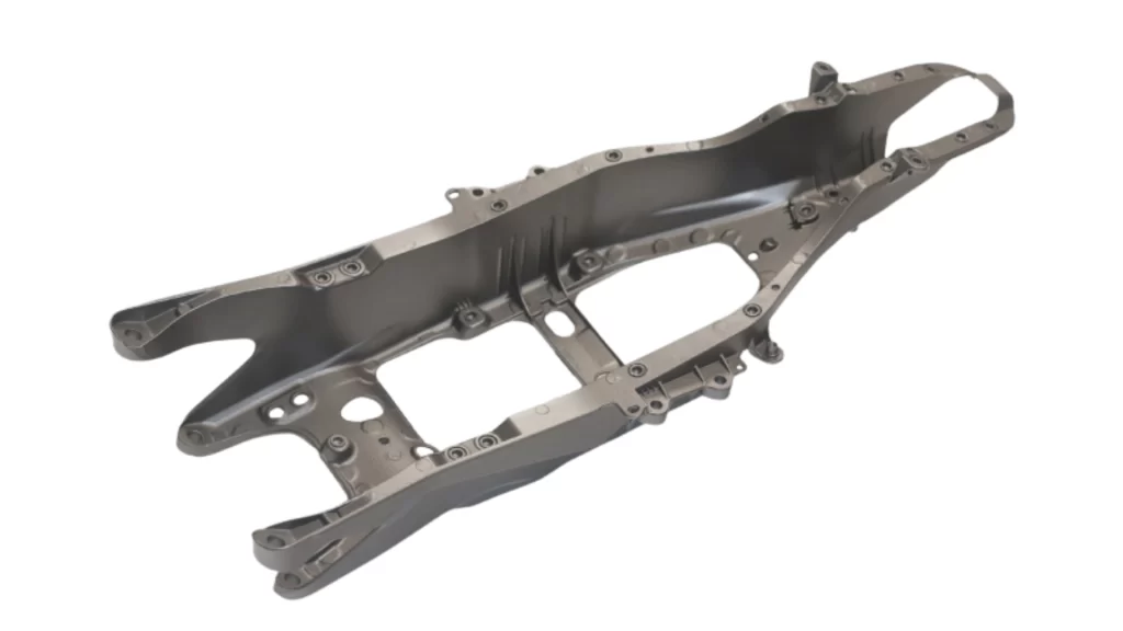 An image of a car’s rear arm component made from magnesium die casting