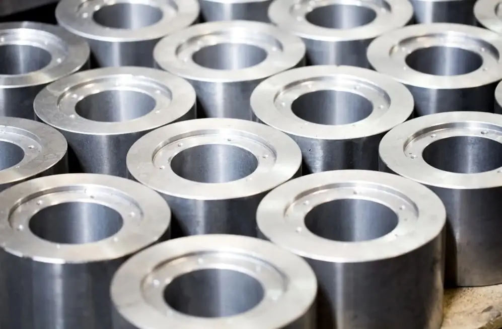 CNC machined Inconel metal components.