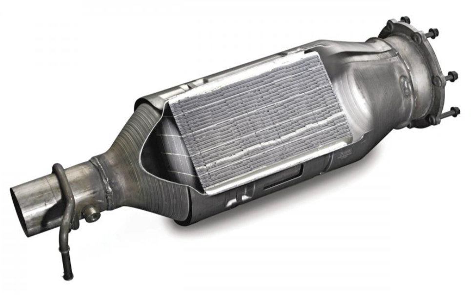 Catalytic converter used in car exhaust systems to reduce harmful emissions