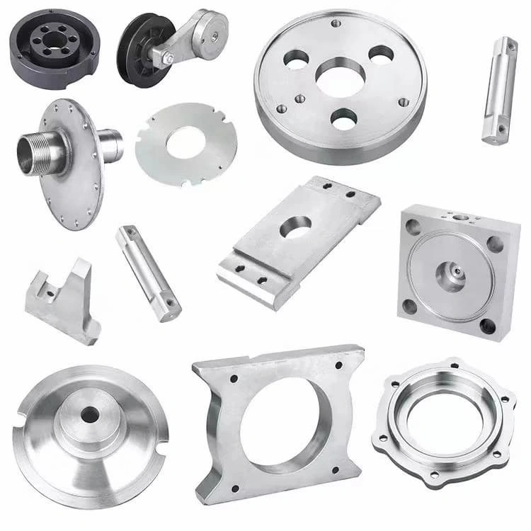 Different industrial parts made with the CNC routing operations
