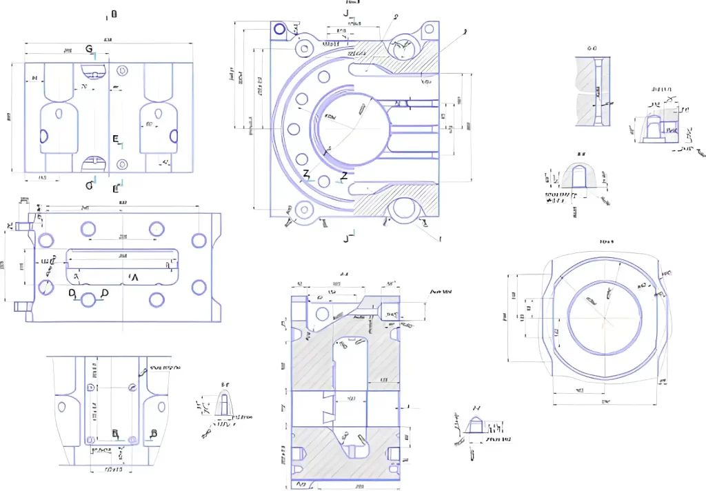 Technical drawing showing part dimensions and specifications.