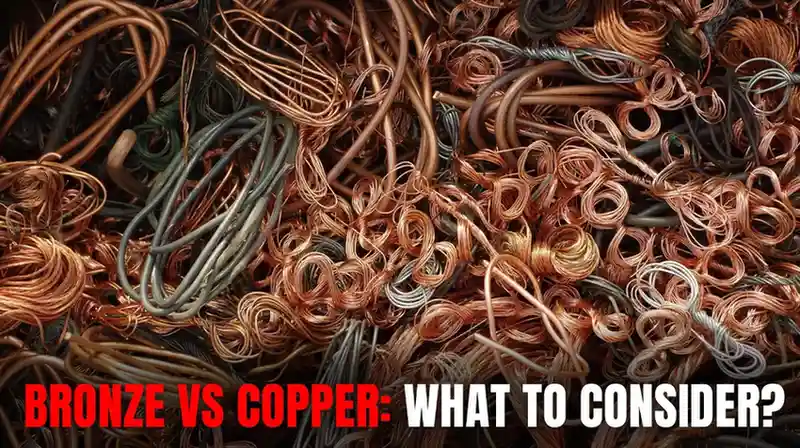 A pile of twisted and tangled copper and bronze wires.