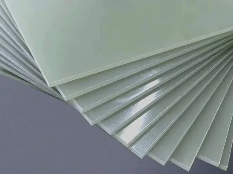 Stack of G10 FR4 fibreglass sheets used in machining applications