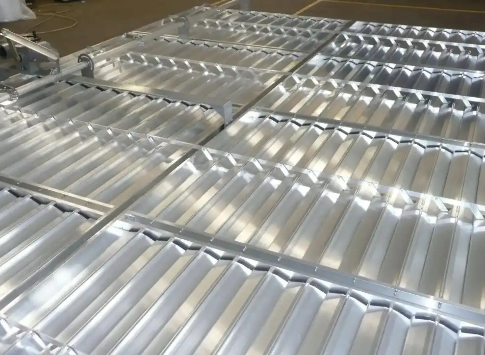 Adjustable sheet metal louver panels in fabrication
