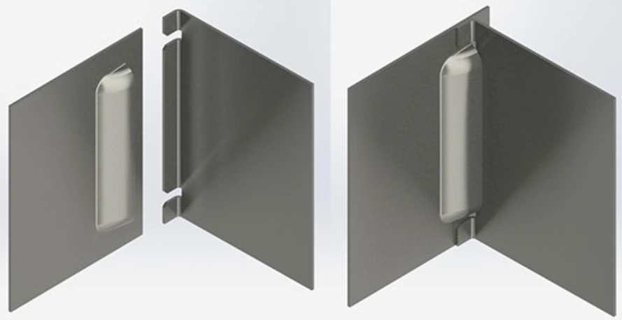 Sheet metal louver assembly and connection methods