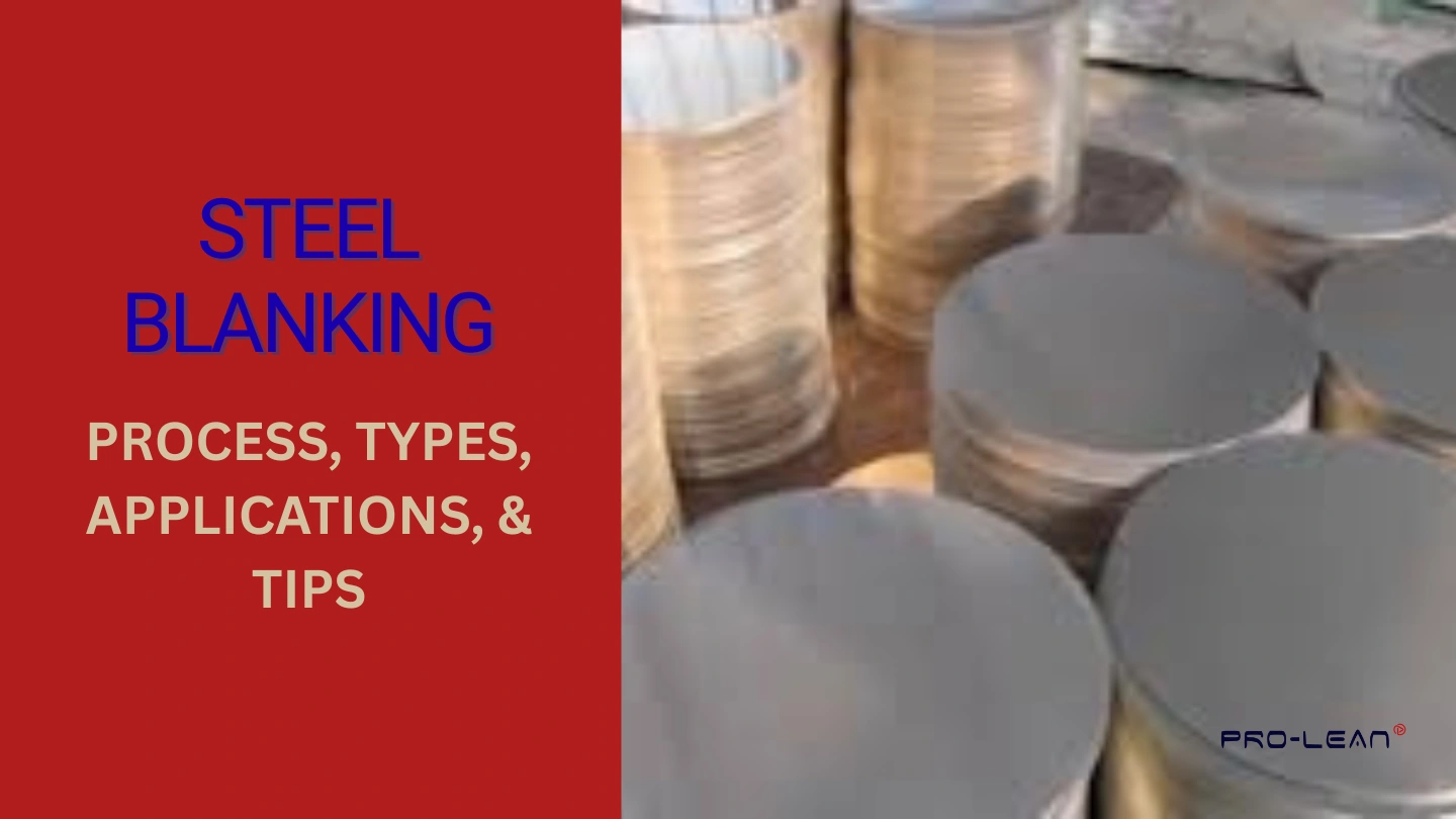 Steel blanking process with circular metal blanks and coiled sheet material