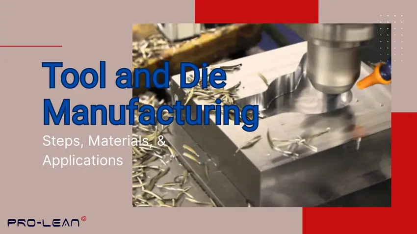 CNC machine milling a precision die component with metal chips