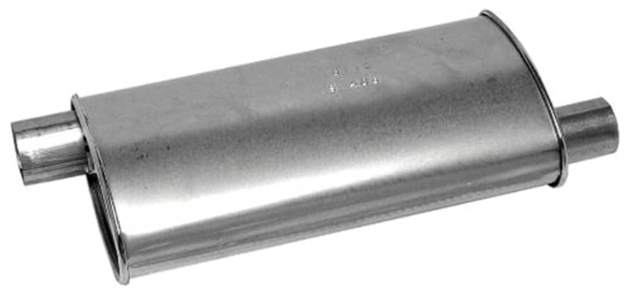 Galvanized steel automotive exhaust muffler