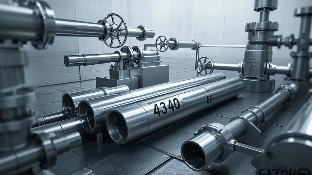 Use of heavy parts of 4340 steel alloy in the aerospace industry