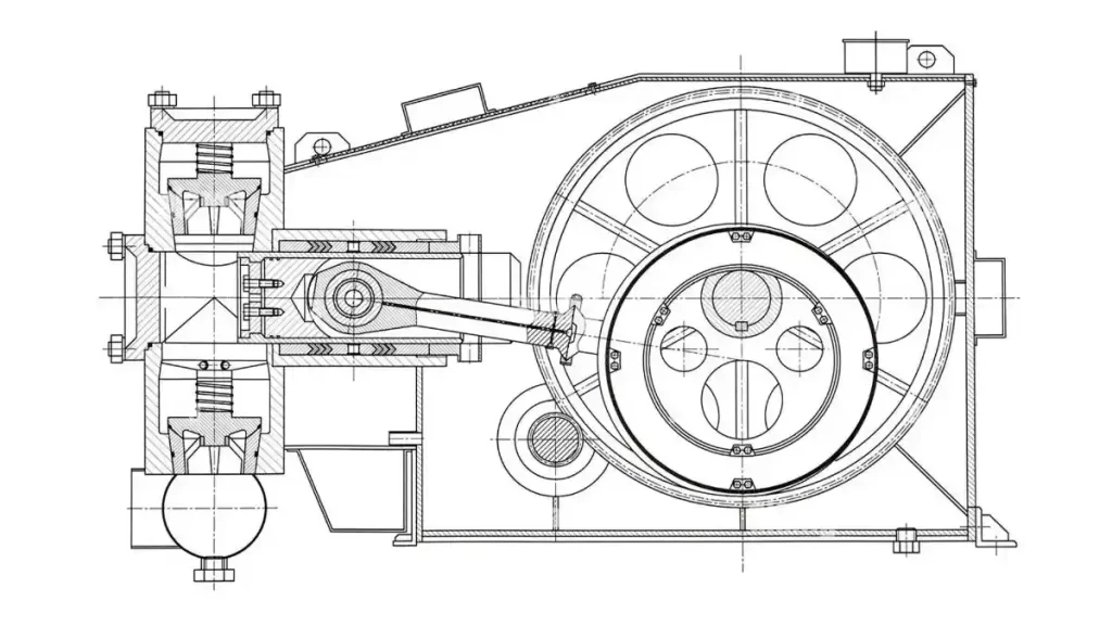 A detailed blueprint of a mechanical part