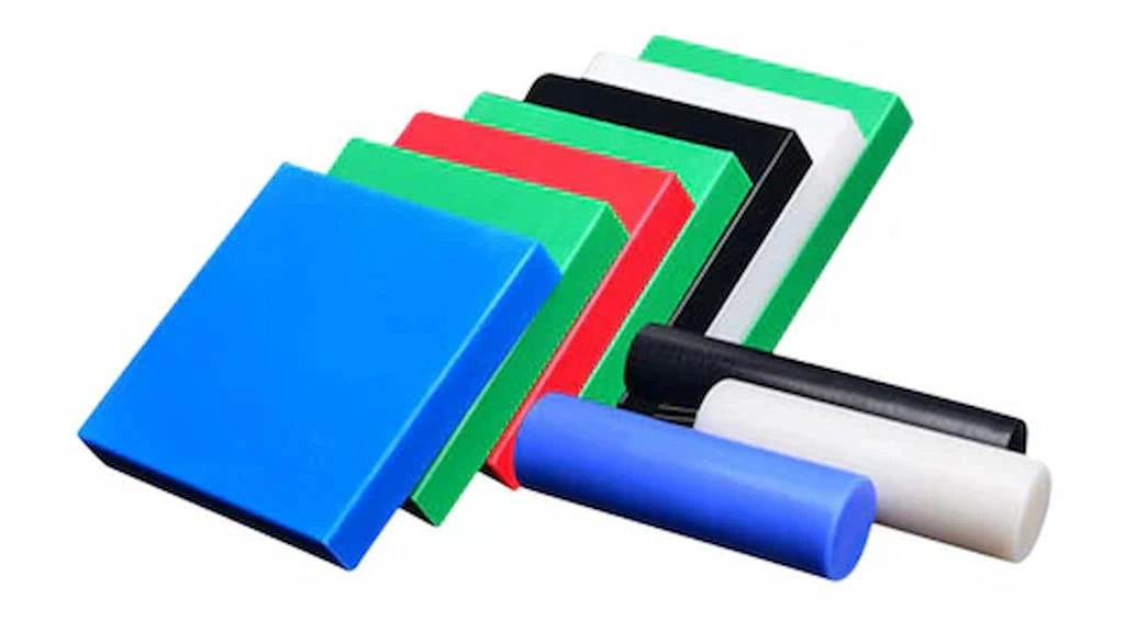 An image showing HDPE rods and blocks of different colors