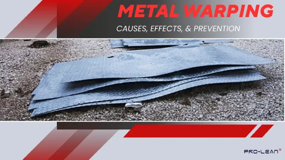Metal warping causes, effects, and prevention article header with warped metal sheets