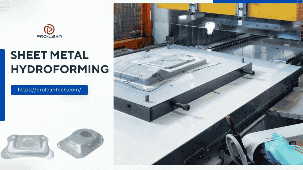 Blog’s feature image showing the hydroforming process and title text