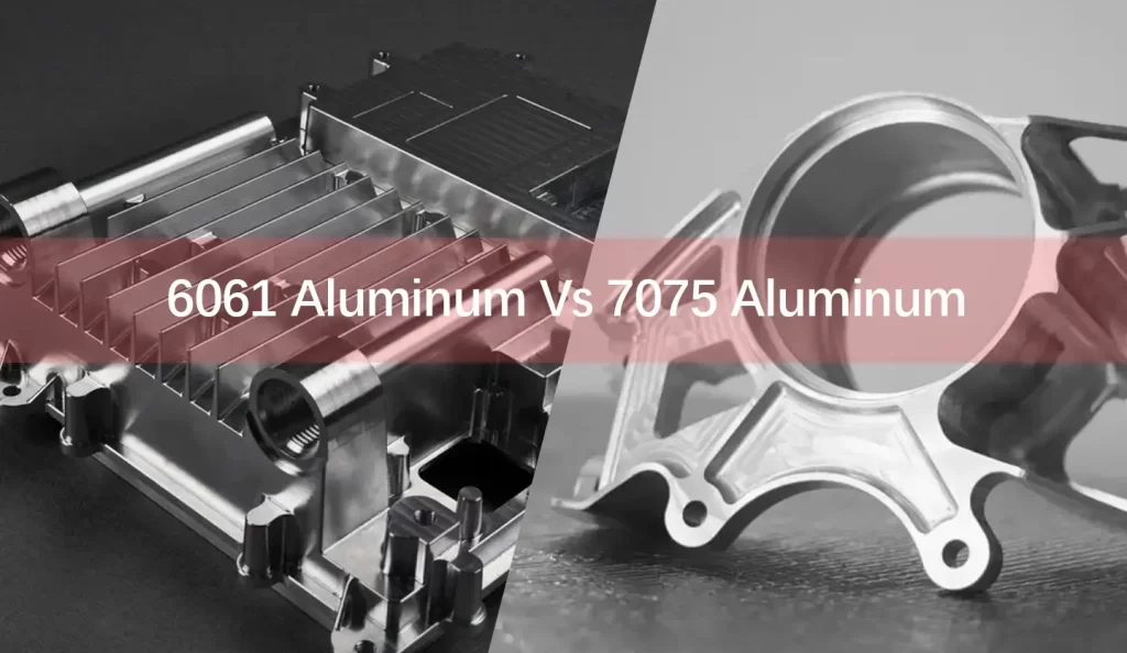 Aluminum alloy parts in a picture with text over it