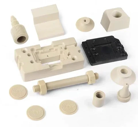 An illustration of PEEK aerospace parts