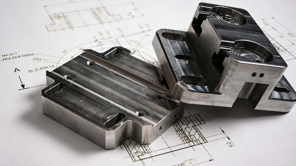 Two halves of an injection mold designed for TPU material shaping