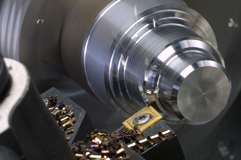 An image showing a continuous chip formation during stainless steel turning 