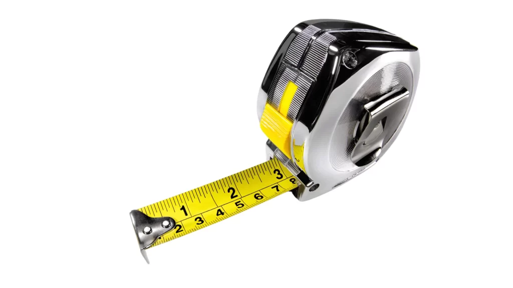 A close-up image of a measuring tape.