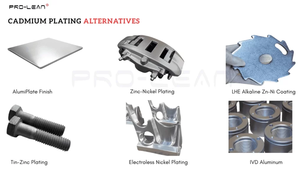 An image showing six alternatives to cadmium plating 