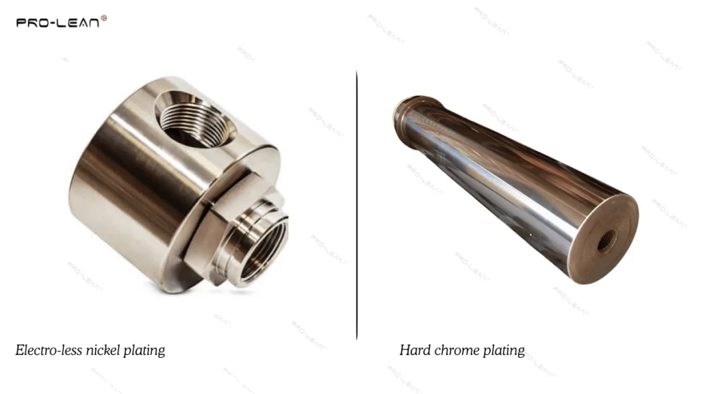 A comparative illustration of electroless nickel vs hard chrome finish