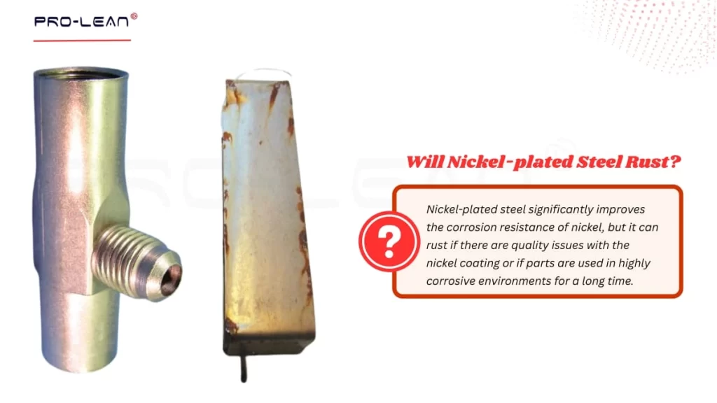 An infographic about the rusting of nickel-plated steels
