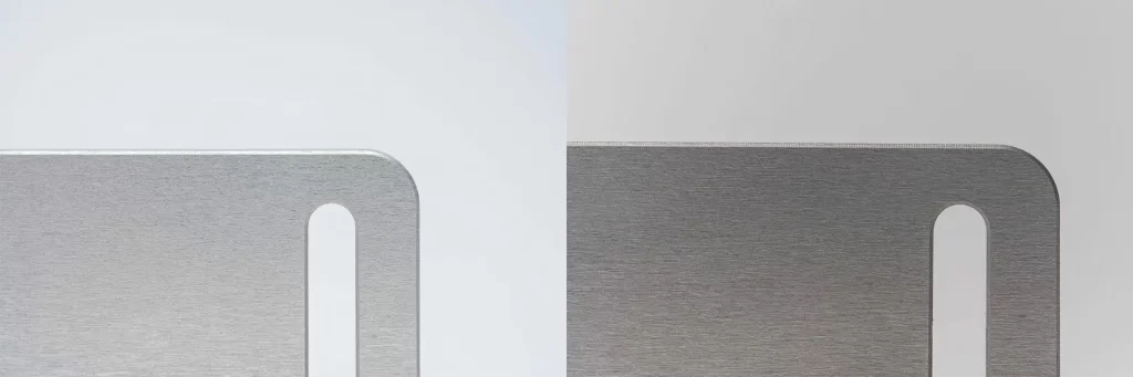 The image shows a comparison of Type II and Type III anodized finishes in different shades.