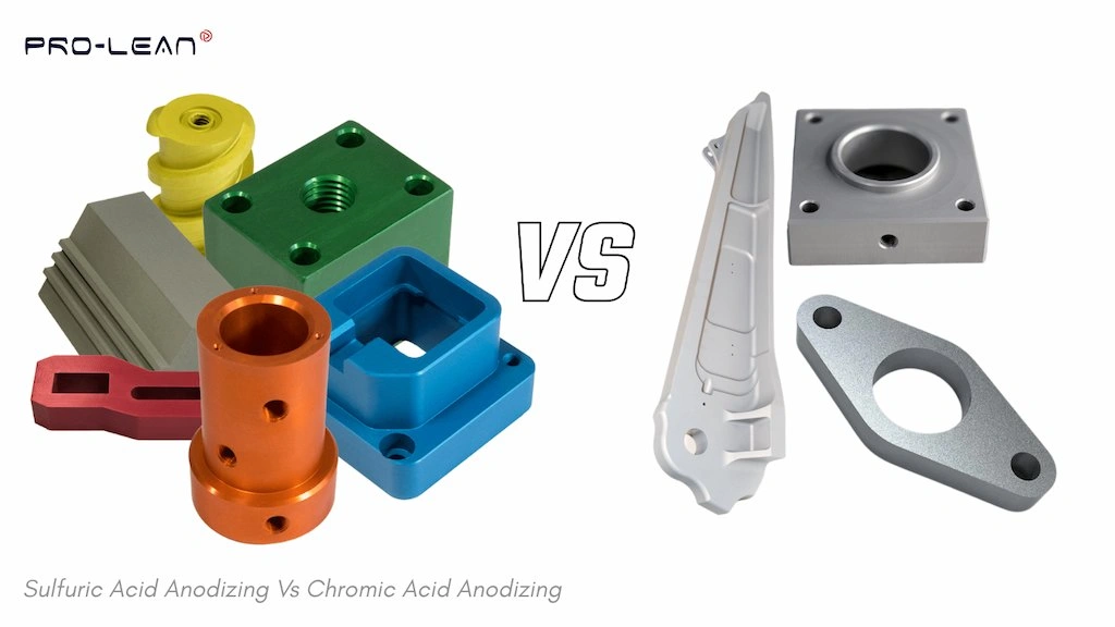An image comparing sulfuric and chromic acid anodizing finishes