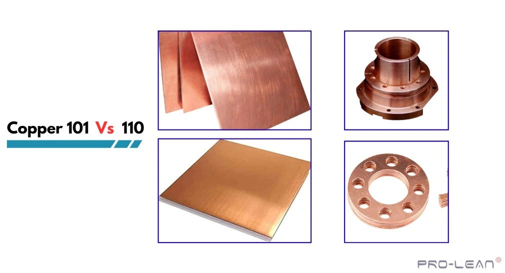 An image showing sheets & fabricated parts of copper 101 and 110